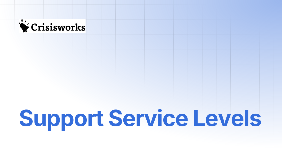 Support Service Levels | Crisisworks Manual